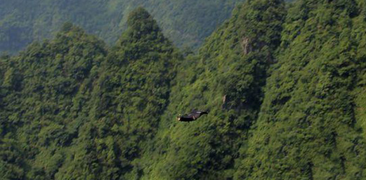 &quot;Flying Man&quot; Accomplishes the First Pilot Flying on Tianmenshan