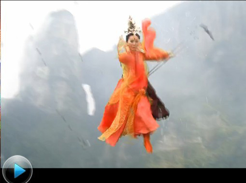 The Buddha JiGong 3 with the Landscape of Tianmen Mountain