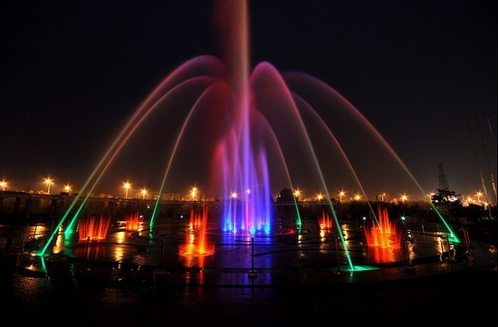 Music Fountain of Zhangjiajie DaYong Bridge Park
