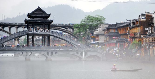 Rainy Scenery in Fenghuang County