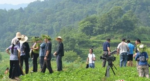 CCTV Shooting Folk Customs and Farming Culture in ZJJ Wangguping