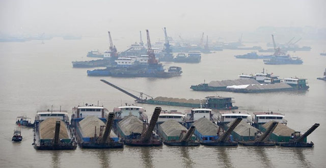 Hunan Yueyang Dongting Lake Enters Dry Season
