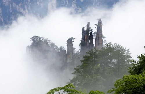 Tianzi Mountain Nature Reserve’s Four Scenic Wonders