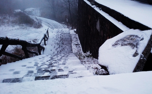 ZJJ Winter Tourists are lucky to Witness Wonder of Rime and Glazed Ice