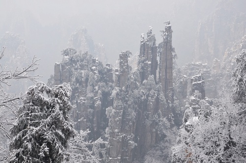 Zhangjiajie Limitless scenery Gives Great Surprise in Sunny Day