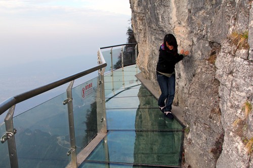 Thrilling Experience on Glass Gallery Road in Tianmen Mountain