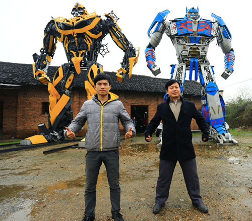 Hunan Hengyang Farmers Make Transformers with Recycled Auto Parts