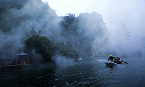 Zhangjiajie Baofeng Lake Amidst Mist