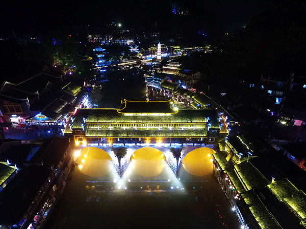 Spectacular Night Scene of Fenghuang Ancient Town