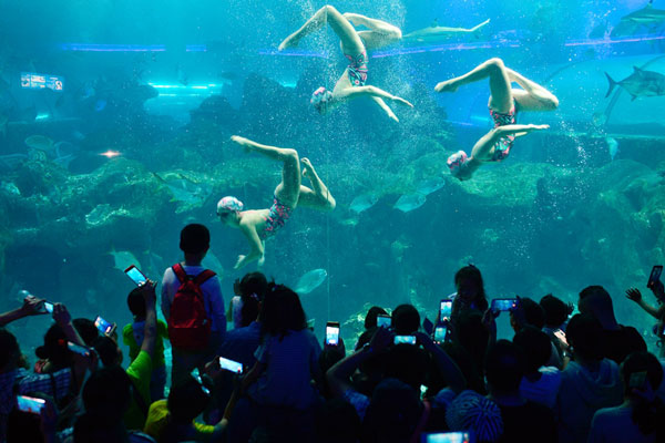 Russian Underwater Ballet Staged in Changsha