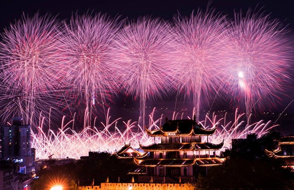 Changsha Fireworks Shows on Sept. 24