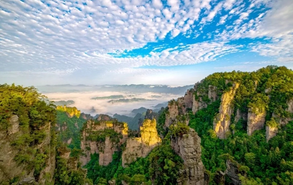 What is Zhangjiajie's sister World Geopark?