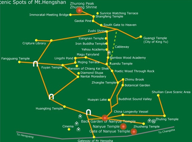 Hengshan tourism map