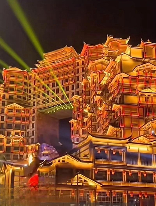 What are the night view projects for Zhangjiajie tourism?